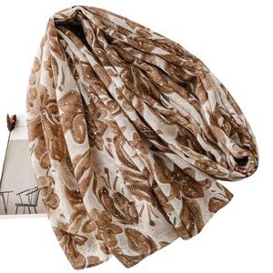 Hot Sale New Inspired Printed Headscarf <b>Sunscreen</b> Travel Shawls Fashion Gold Bronzing Shimmer Scarves Cotton Feeling Shawls - Product Image 4