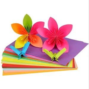 Fabriek Levering Ongecoat Fluorescerend Kleur Offset Papier Voor Handwerk Vouw Papier Fluorescerend Kleur Origami Papier