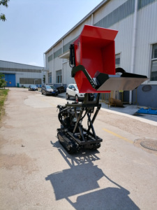 Nuovo Mini Dumper per carriola da 2023 500kg con Briggs stratton Mini Dumper da cantiere Mini trasportatore cingolato con <span class=keywords><strong>tippi</strong></span> idraulico - Product Image 5