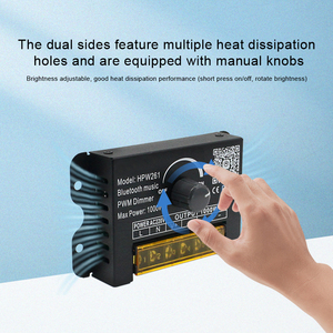 High Power AC220V Stepless Iron 1000W Monochrome <strong>Wireless</strong> RF Remote <strong>Control</strong> Manual Knob Dimmer for Cupboard Billboard - Product Image 4