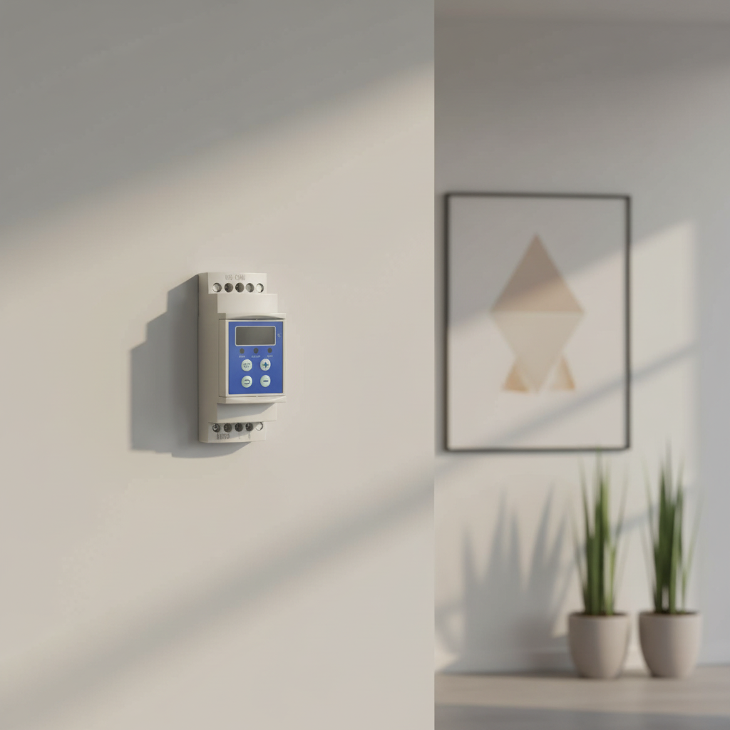 Installation of <strong>Guide</strong> Rail Temperature Controller 220v Intelligent <strong>Thermostat</strong> Applied to Apartment Controller