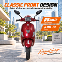 Scooter électrique SLS-V8-6 pour les trajets en ville, moteur puissant 60V 1000W, autonomie longue portée 60-70 km, batterie au plomb-acide, E-Moped