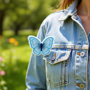 Applicazione a farfalla Ilan 5x4cm termoadesiva per decorazione di abbigliamento - Product Image 3