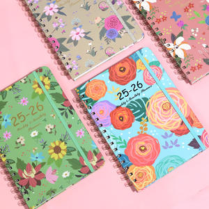 Carnet de notes à plan hebdomadaire A5 personnalisé avec sangle et bobine Cross-Border 2025 Schedule Paper Cover New Customizable Notebook - Product Image 4