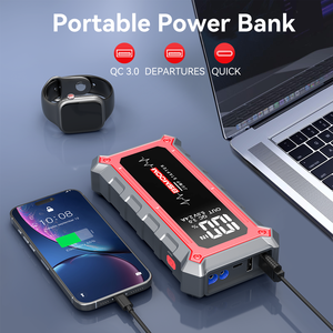 Démarreur de batterie de voiture professionnel avec booster de démarrage d'urgence - Product Image 3