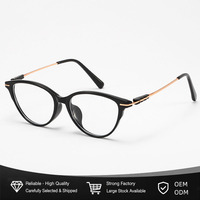 Lunettes de lecture pour femmes en métal, style œil de chat, ultra légères 10g, TR90, anti-lumière bleue, UV400, OEM