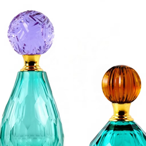 Botellas de Perfume de Cristal de Lujo de 50ml/100ml, Recargables, Ecológicas, con Forma Grabada, Estilo Moderno, Caja de Regalo para Bodas - Product Image 4