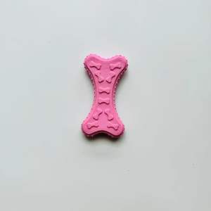 Giocattoli in Gomma per Animali Domestici, Giocattolo a Forma di Impronta di Cane in TPR, Osso Blu da Masticare per Cani - Product Image 3