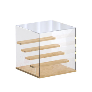 <strong>Toy</strong> Figure <strong>Display</strong> Cases Stackable <strong>Transparent</strong> <strong>Custom</strong> Acrylic <strong>Toy</strong> Figure Wooden Base With <strong>Models</strong> Storage Stands Box - Product Image 3