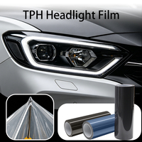 Film de protection de phares TPH Light Smoke 0,3x15m auto-réparant anti-rayures anti-UV anti-jaunissement pour feux de voiture en vinyle teinté