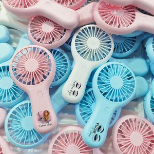 Wholesale Private Label Pink White Mini Lash <b>Battery</b> Standing Fan Rechargeable Hand Held USB Eyelash Fans Dryer - Product Image 6