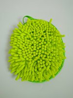2 en 1 Gants de nettoyage de voiture en microfibre verte en forme de tortue Gants de nettoyage de voiture sans rayures