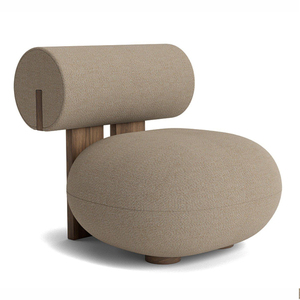 كرسي غرفة معيشة ترفيهي بتصميم شمالي ، أثاث منزلي ، كرسي بذراعين من خشب الرماد ، صالة حديثة ، كراسي مخملية للفنادق - Product Image 4