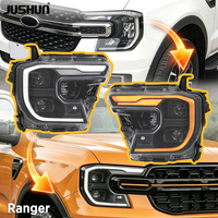 Faros Delanteros LED JUSHUN para Ford Ranger T9 2022-2025, Actualización LED con Intermitentes Dinámicos DRL, Plug-and-Play