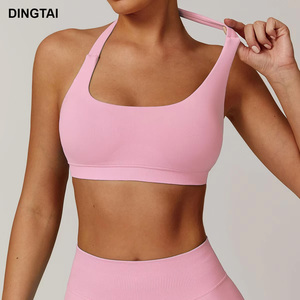 Sujetador Deportivo de <span class=keywords><strong>Alto</strong></span> <span class=keywords><strong>Impacto</strong></span> con Etiqueta Privada Personalizada |   Top Deportivo Corto para Mujer, con Relleno y Elasticidad en Cuatro Direcciones, para Yoga, Gimnasio y Fitness - Product Image 1