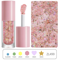 Fard à paupières liquide en gel minéral imperméable et non toxique avec paillettes de perles et de diamants, vente en gros