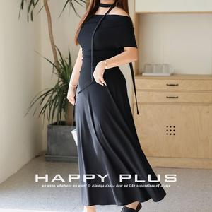Conjunto de Tres Piezas para Mujer Talla Grande, Top de Punto Negro, Pantalones Anchos, Falda Midi con Dobladillo Irregular, Color Sólido con Etiqueta - Product Image 3