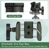 Pelat Adaptor Lepas Cepat, Konektor Sekrup Konversi Aluminium Alloy 1/4 ke 3/8 untuk Tripod Berburu Portabel dan Penyangga Tembak