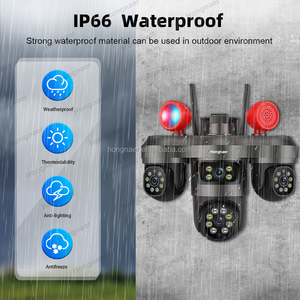 Hongnaer 12MP WiFi açık akıllı 360 CCTV PTZ IP kamera Pro Pro <span class=keywords><strong>3</strong></span> Lens ev WiFi gözetim güvenlik ağı kablosuz kamera - Product Image 6
