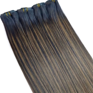 Extensiones de Cabello con Clip de Calidad Lujosa para Venta al por Mayor, 100% Cabello Humano Remy, Cabeza Completa, Color Balayage <span class=keywords><strong>2</strong></span>/<span class=keywords><strong>6</strong></span>/<span class=keywords><strong>2</strong></span> - Product Image 1