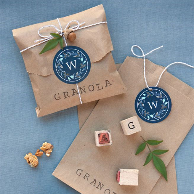 Kraft envelope with sticker