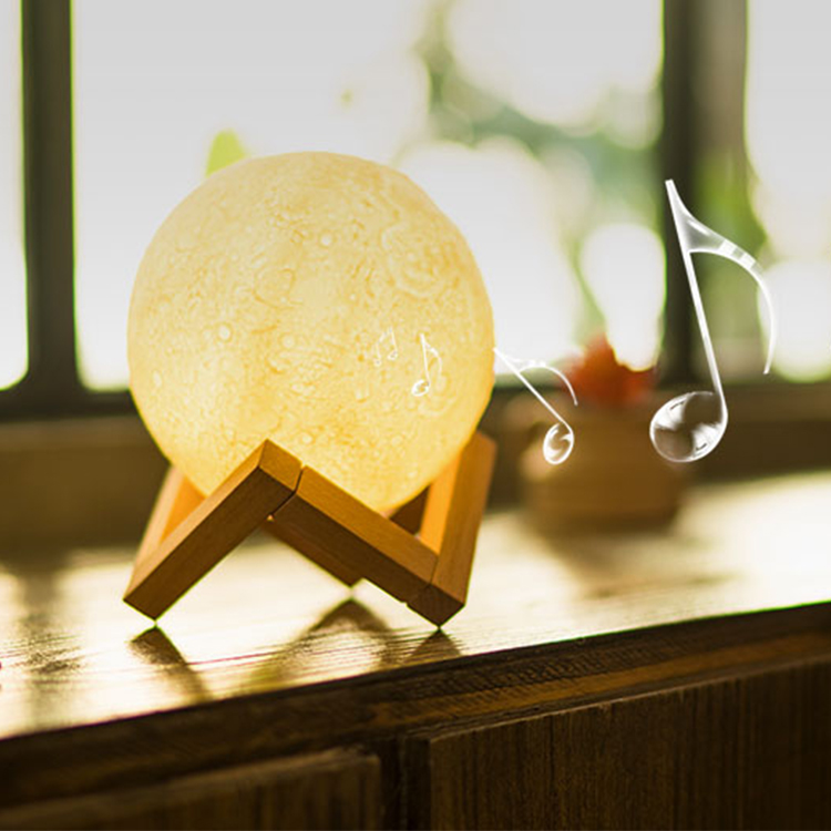 Лунная лампа, креативный Bluetooth стерео маленький Ночной светильник, прикроватная атмосфера, лампа для сна