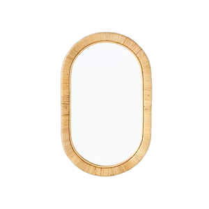 Miroir de losange en rotin de qualité haut de gamme miroir suspendu en rotin de conception populaire pour la maison hôtel restaurant - Product Image 1