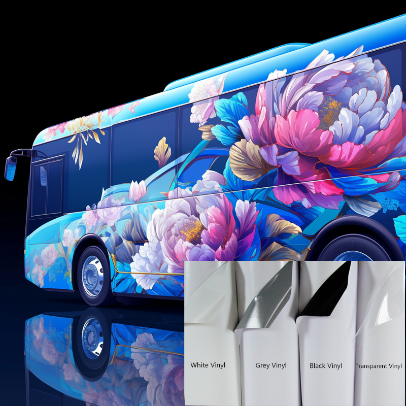 Matte Self-Adhesive PVC Vinyl Roll Glossy Surface Paper Vinyl Wrap Film for Car Wrapping Poster Materials
