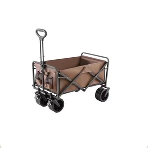 [OEM Personalizado] Carrito de Camping Plegable de Cuatro Ruedas con Barra de Arrastre, Carrito Portátil para el Hogar con Freno HY-099, Embalaje Personalizado - Product Image 5