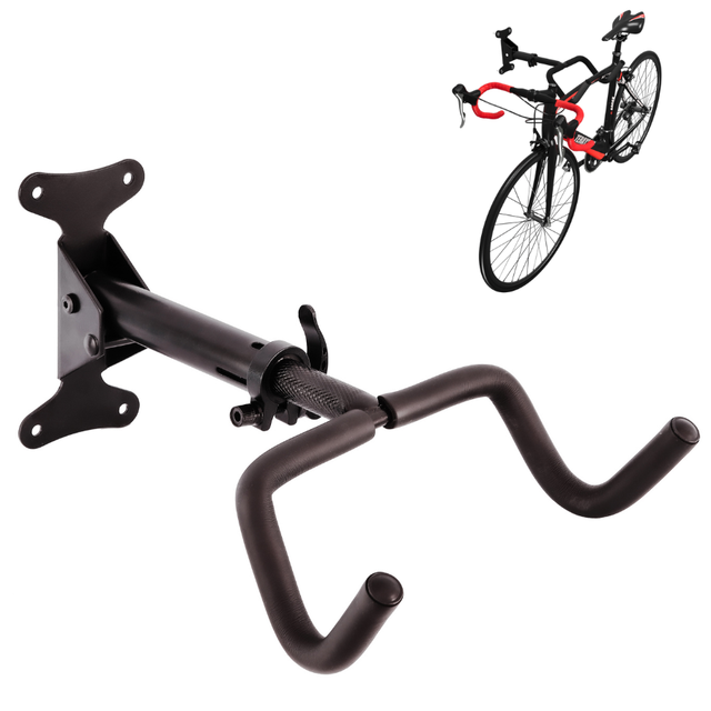 Teraysun Durable Easy Install Steel Bike Wall Display Stand Space Saving Foldable Parking Rack Home Garage Storage 30kg Load
