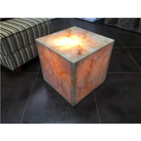 Canapé en marbre onyx rose sur mesure, table basse, ensemble de luxe, design haut de gamme, rose