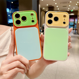 เคสโทรศัพท์อะคริลิคกันกระแทก สีเข้ากัน สำหรับ iPhone 17 Pro 16 15 14 Pro Max ป้องกันเหลือง พร้อมผงวิ้งค์ ป้องกันกล้อง - Product Image 3