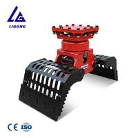 Robuste 360 °   Grappin de tri rotatif pour excavatrice, chargement de ferraille, tri de matériaux en vrac et manutention de déchets industriels