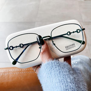 Lunettes anti-lumière bleue Qianai, monture rectangulaire intégrale en métal, unisexe, verres PC, protection UV400, R5-8083 - Product Image 3