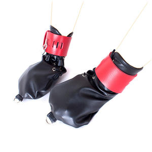 Leder Restraint Fäustlinge BDSM Sexspielzeug für Erwachsene Spaß Welpen spielen DDLG Sub Dom Dog Crawling Habit Locking Handschuhe für Bondage Gear - Product Image 4