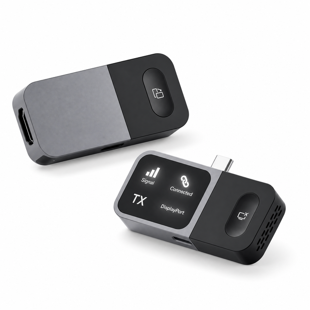 Wireless Screen Mirroring Dongle USB C to Transmitter Receiver 1080P 60Hz Phone Laptop to TV Projector Display