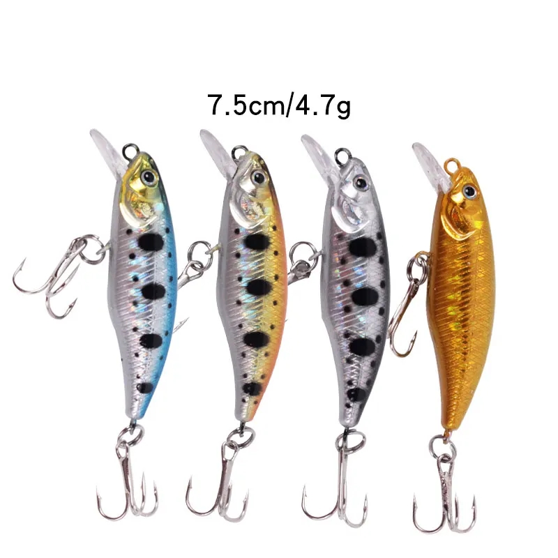 burle fishing lures Burle Fishing Hard Minnow Lure with 3D Eyes & Built-In Steel Ball Noise for  Bass, Salmon, and More