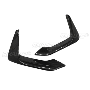2 pièces pour BMW F80 M3 F82 F83 M4 2014-2019, lames de pare-chocs avant en fibre de carbone véritable, ailerons avant, garnitures de phares antibrouillard - Product Image 4
