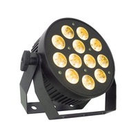 Projecteur PAR LED plat et fin 6-en-1 RGBWA+UV avec télécommande sans fil, boîtier en aluminium, 12 pièces, pour éclairage de décoration et de lavage