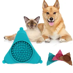 Pet Bath Licker Kreative Wand montage Dispens ing Mat Dog Bath Licker Zusammen klappbare Silikon Pet Bowl Dog Training Lick Dish