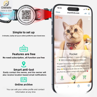 Collier Réfléchissant Ajustable en Silicone pour Animaux de Compagnie avec Support Traceur, Clochette et Code QR pour Chats et Petits Chiens – Vente en Gros OEM