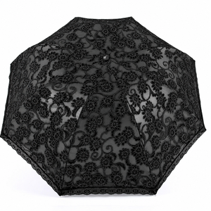 Ombrello Parasole Lolita Principessa in Pizzo con Rivestimento Nero Protezione UV Stile Vintage Europeo per Matrimoni e Cerimonie - Product Image 2