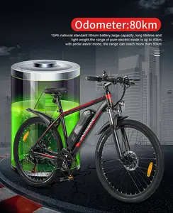 Samebike Limited Promotion Sy26 26 "Aluminiumlegering 36V 10ah Li-Ion Batterij Spaak Velg 250W Elektrische Mountainbikes