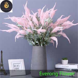 Nouveau Design Artificielle 6 Têtes En Plastique Fleur Jolie Fil Salvia Japonica Astilbe Pour Bleu Thème Fleur De Mariage - Product Image 3