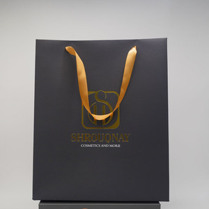 Wholesale Custom <strong>Printed</strong> Brand <strong>Logo</strong> Design Promotion Luxury Clothing Retail Gift Shopping Black Jewellery <strong>Paper</strong> <strong>Bag</strong> <strong>With</strong> Handle - Product Image 3