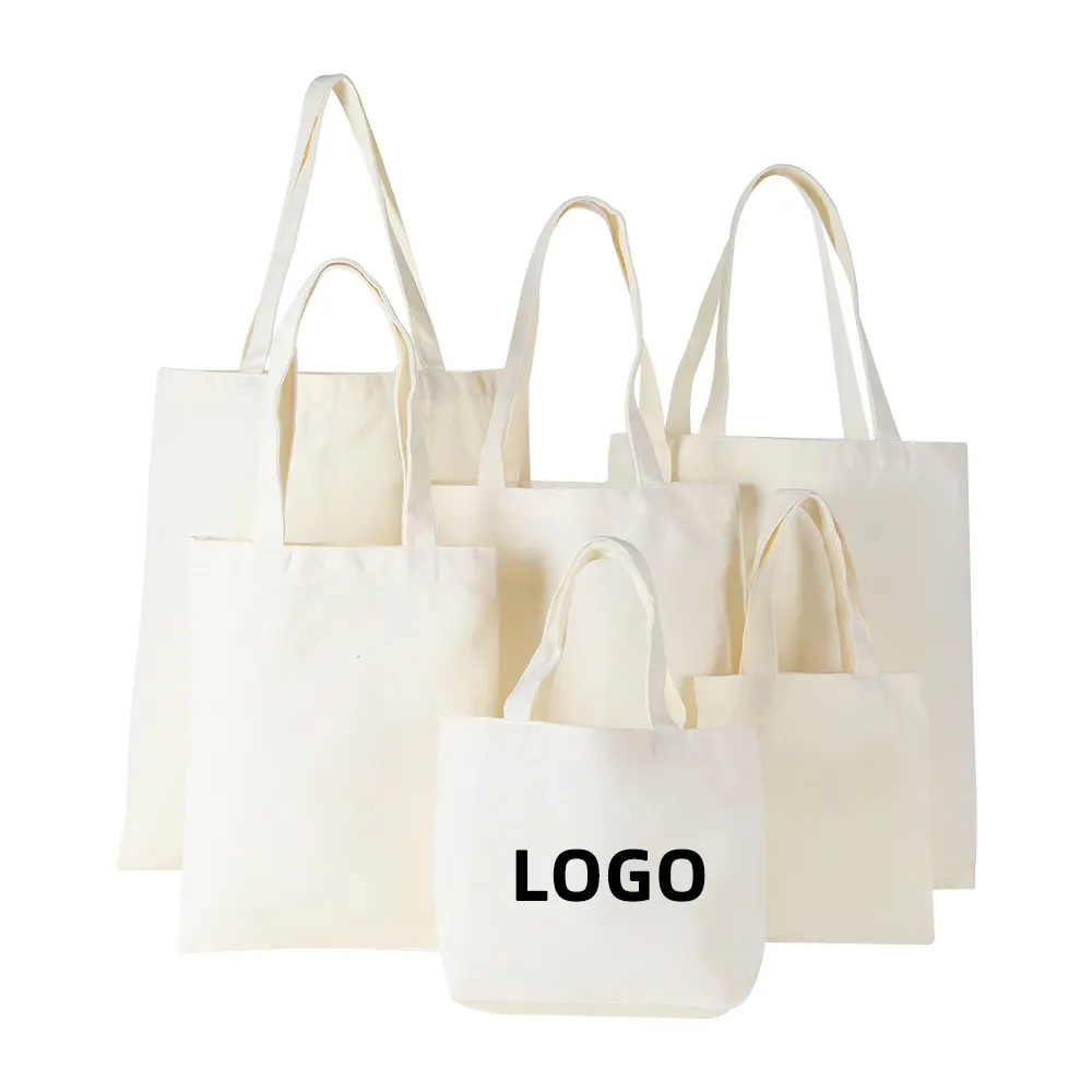 Wholesale Price Customizable Canvas Tote Shopping Bag Cotton Logo Tote Makeup Bag Canvas Shoulder Bag For Men Women