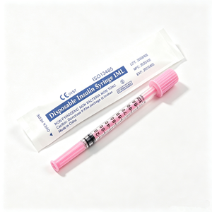 Jeringas de <span class=keywords><strong>Insulina</strong></span> <span class=keywords><strong>U100</strong></span> Rosas de 30g 5/16 (8mm) 1ml, Estuche de Jeringas Rosas con Aguja, <span class=keywords><strong>Jeringa</strong></span> de 30ui para Animales Pequeños - Product Image 2