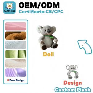 Koala di <span class=keywords><strong>Peluche</strong></span> Personalizzato con Gilet <span class=keywords><strong>Grigio</strong></span>, Orsacchiotto Promozionale in Vendita, Giocattolo di <span class=keywords><strong>Peluche</strong></span> Koala con Rosa, Certificato CPC CE, OEM ODM, Vendita all'Ingrosso - Product Image 1