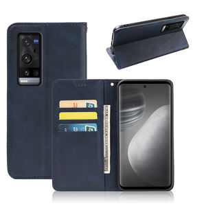 Reciclado Fancy VIVO X60 Pro Plus Piel de becerro Color sólido Cuero Magnético Fundas para teléfonos móviles Cartera Estética Funda para teléfono - Product Image 1