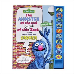 Livre audio interactif personnalisé OEM Monster End Press Hear Story Phrases, pages en carton, boîte à piles ABS, jouet pour tout-petits 0-3 3-6 - Product Image 1